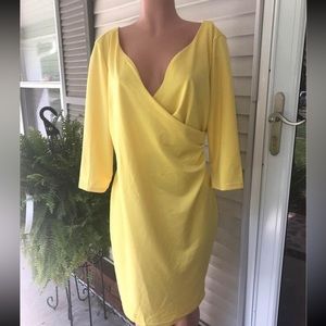 Yellow Wrap Dress